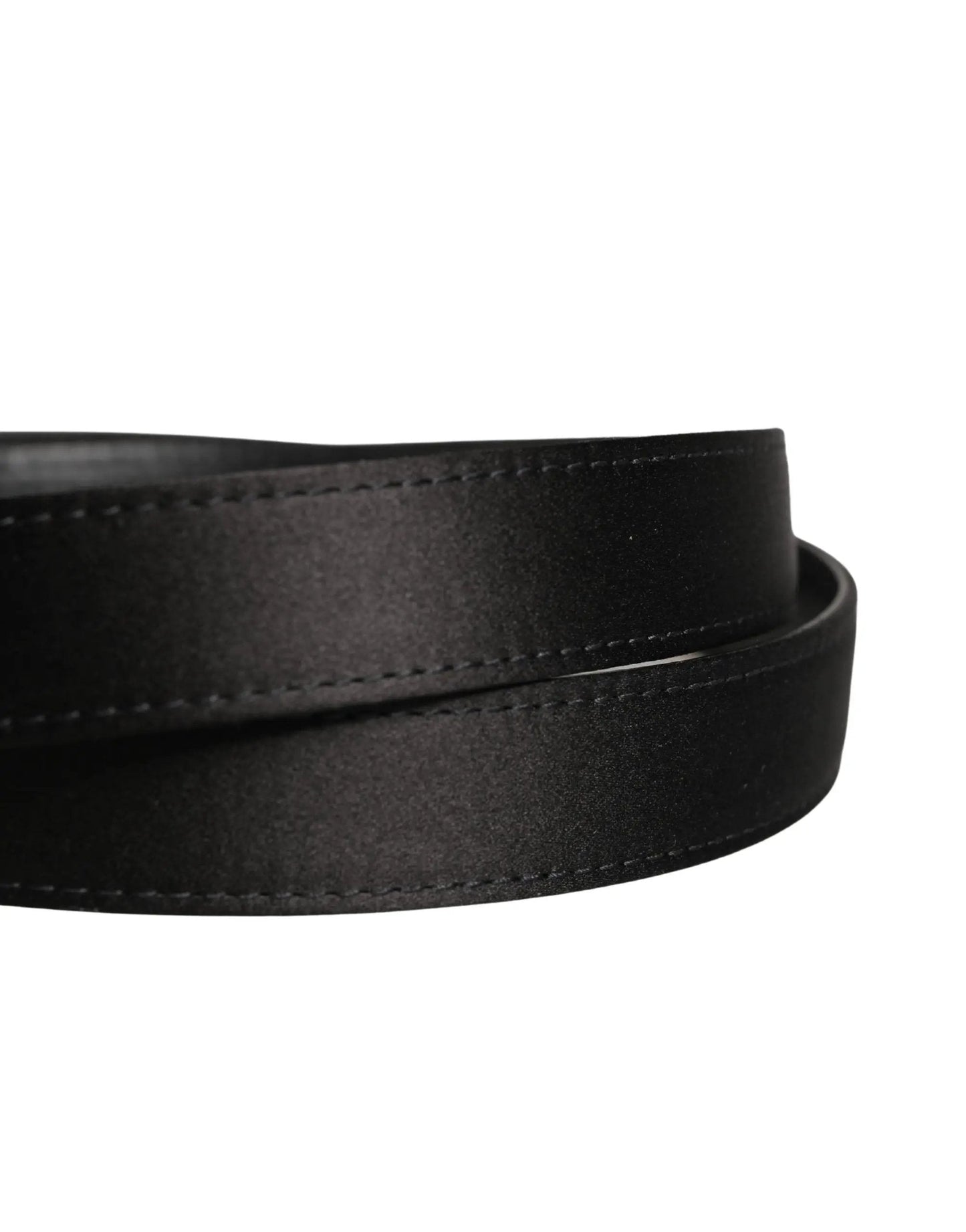 Dolce & Gabbana Black Viscose Metal Buckle Belt