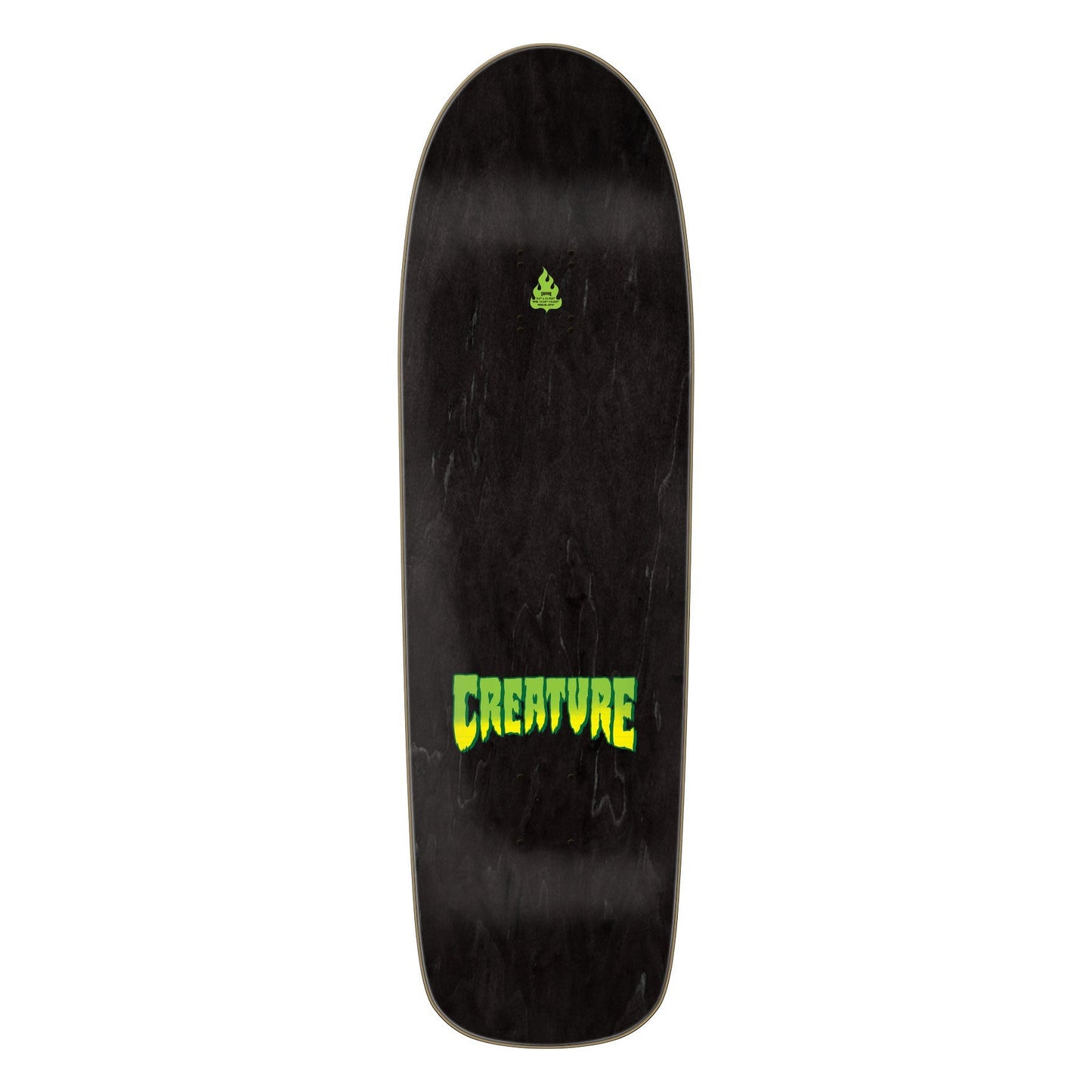 Creature Skateboard Deck Logo Spray Black 9.30" x 31.925"