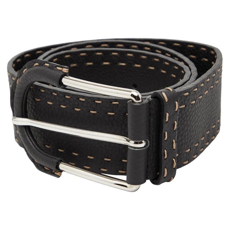 Fendi Selleria Belt Size 90 36 Black Leather