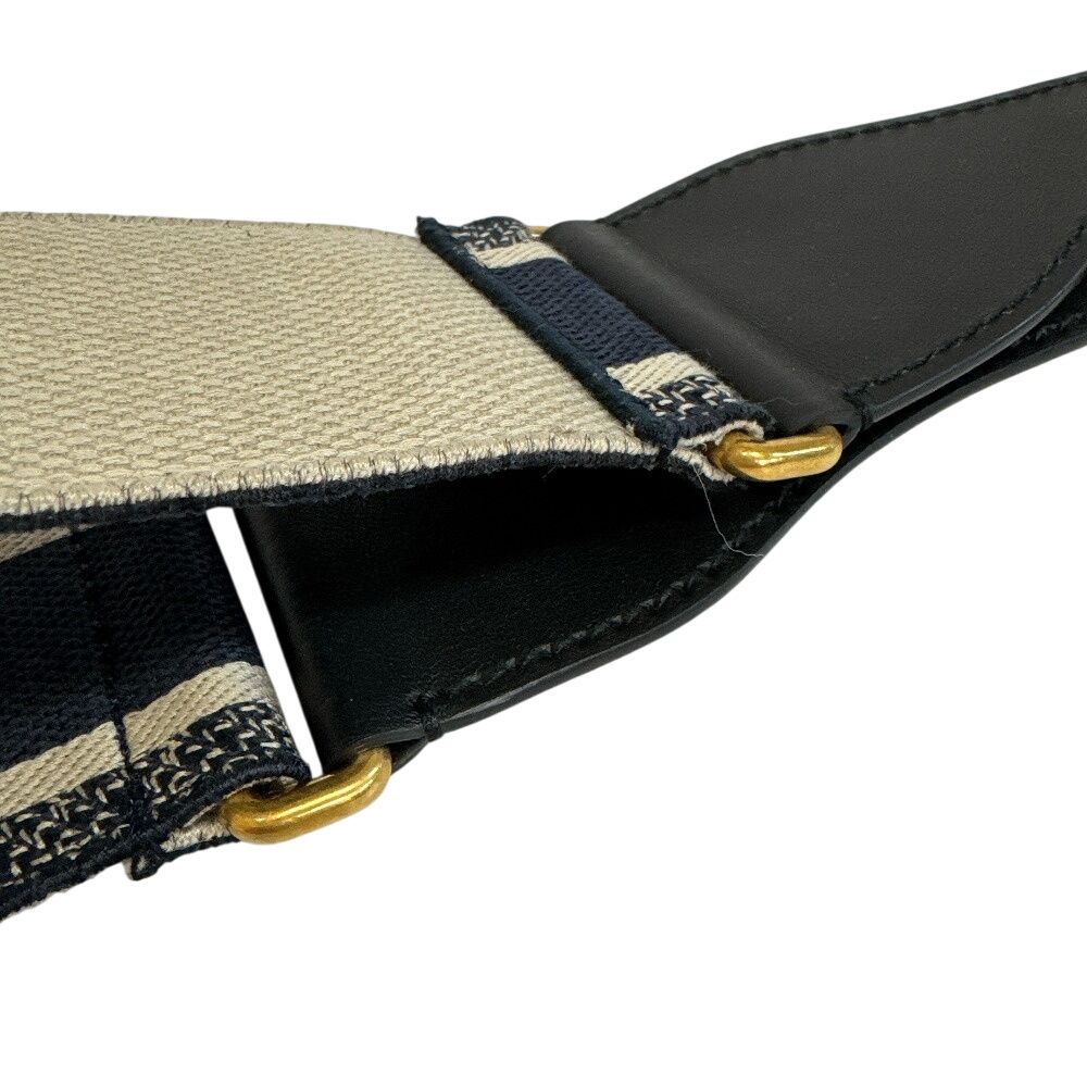 Dior Embroidered Belt Navy