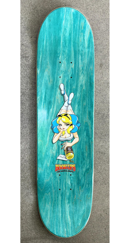Hook Ups Skateboard Deck 8 Ball Alice 8.25"