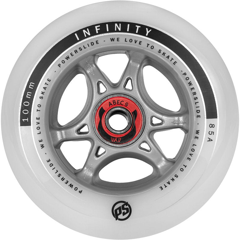 Powerslide Infinity RTR ABEC9 Spacer 100mm/85A Wheels (Pack of 4)